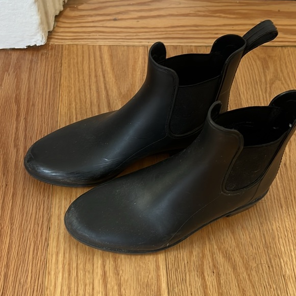Merona Black Rubber Ankle Boots - Picture 4 of 4